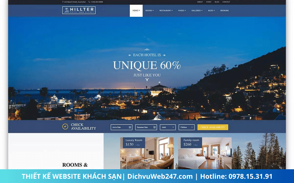 Thiết Kế Website Khách Sạn: Tạo Ấn Tượng và Tăng Cường Đặt Phòng