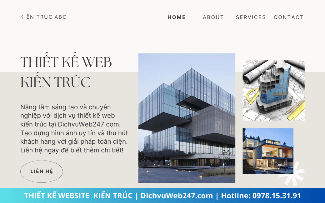 Thiết Kế Web Kiến Trúc Đẹp, Chuyên Nghiệp  | Dichvuweb247.com